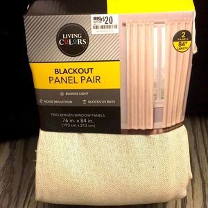 Living Colors Blackout Panel Pair-Sand color